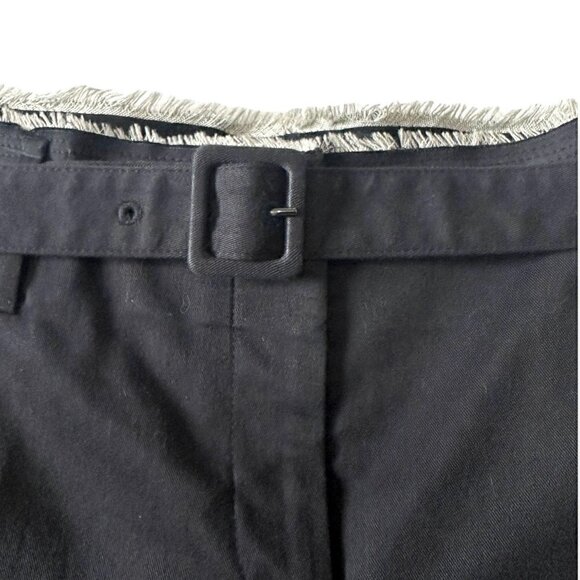 Prada Blue Cropped Cotton Pants, Size Italian 46/L, with matching belt - Picture 4 of 16